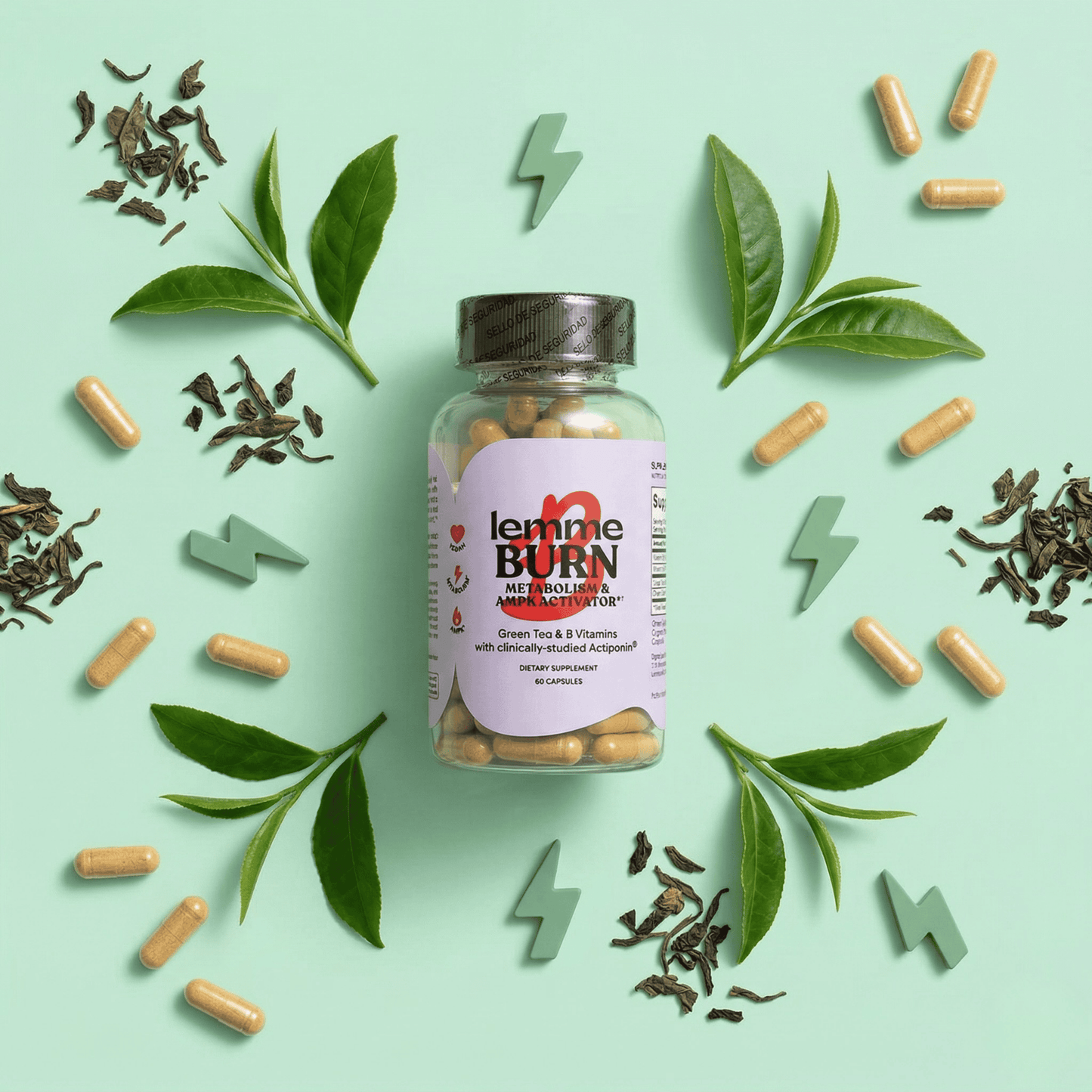 MetaFire, Quemador de Grasa con Activador AMPK, Té Verde y Vitaminas B6 & B12